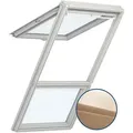 VELUX Dachfenster Lichtlösung GGL GIL LICHTBAND Holz weiß lackiert THERMO Schwingfenster, 134x140/92 cm (UK08)