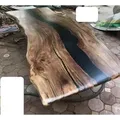 JV Möbel Esstisch 250 x 100 x 75 cm - Braun/Schwarz