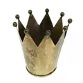 Teelichthalter Krone Metall Vintage Antik-Look Dekoideen