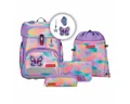 Step by Step Schulranzen Schulranzen-Set CLOUD FLASH Butterfly Luna 5-teilig (5-teilig), Grundschulranzen, ergonomisch, Easy-Grow-System