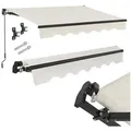 Juskys Gelenkarmmarkise UV40+ & wasserabweisend, einstellbarer Neigungswinkel beige 300 cm x 250 cm x 250 cm