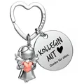FABACH Schlüsselanhänger Schutzengel Star in Charms Größe mit Gravur "Beste Kollegin"