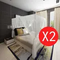 2x Moskitonetz Betthimmel Mückennetz Insektennetz Fliegennetz Bett Netz vidaXL