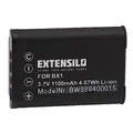 EXTENSILO Akku kompatibel mit Sony Cybershot DSC-HX400V, DSC-HX50, DSC-HX50V, DSC-HX60, DSC-HX60V Kamera (1100 mAh, 3,7 V, Li-Ion)
