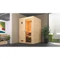 weka Massivholz-Sauna VALIDA  Gr. 1 Sparset 4,5 kW OS inkl. digitaler Steuerung, Glastür x B x T x H  x 139 x 139 x 204 - Braun