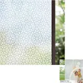 Blickdichte Fensterfolie für Privatsphäre – Selbsthaftend, Blumenmuster 44,5x...