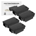 Köder-Discount Rattenfalle für Giftköder (Köder Nicht enthalten) – 4 Robuste, Abschließbare Rattenköderboxen mit Doppelteingang – Wetterfeste, Manipulationssichere Köderbox Ratten (22 x 14 x 8 cm)