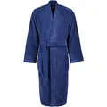 Cawö Home Herrenbademantel 800 Kimono Velours, Kimono, Oberstoff: 65% Polyester, 35% Baumwolle / Futter: 100% Baumwolle, Doubleface blau S