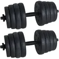 Kurzhantel Set Hantelset 30kg Hantel Krafttraining Hantelscheiben Muskeltraining - Schwarz