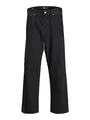 JACK & JONES Herren Jeans Schwarz Baggy Fit Alex ORIGINAL SBD 306 – Stonewashed Denim mit Knopfleiste und weiter Passform