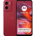 moto g05 64GB, Handy Plum Red, Android 15, Kunstleder, 4 GB LPDDR4X