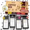 Kaffee Geschenkset – Kaffeebohnen Probierset 500g 4×125g ganze Bohnen – Premi...
