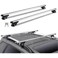 Dachträger Aluminium Universal für Auto mit Seitenschiene 90 kg Tragkraft