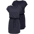 ONLY Shirtkleid ONLMAY LIFE S/S DRESS 2 PACK CS JRS (2er-Pack) flexibel taillierbar für individuelle Passform blau L (40)