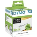 DYMO Original LabelWriter Adressetiketten | 28 mm x 89 mm | schwarz auf weiß | 2 Rollen mit je 130 leicht ablösbaren Etiketten (260 Etiketten) | selbstklebend | für LabelWriter Etikettendrucker