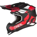Oneal 2Series Spyde V23 Motocross Helm, schwarz-weiss-rot, Größe XL für Männer