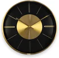 K&L Wall Art Wanduhr Metalluhr modern Aluminium Wanduhren ohne Ticken (Gold Optik 30cm)