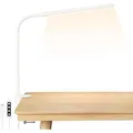 Lepro Schreibtischlampe weiß, LED, dimmbar, mit Tischklemme, 460 Lumen, warm- bis tageslichtweiß