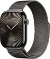 Apple Watch Series 10 GPS + Cellular 46mm Slate Titanium Case mit Slate Milanese Band - M/L (MWYW3QF/A)
