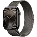 Apple Watch S10 Schiefer Titanium Milanese Loop Schiefer - M/L GPS + Cellular 46mm MWYW3QF/A 2024