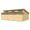 LASITA MAJA Blockgarage "Hawaii", BxT: 780 x 520 cm (Außenmaße), Holz - beige