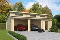 Garage Stufendach 44 mm Hawaii ohne Tor 820x520 cm Lasita