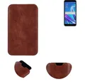 K-S-Trade Handyhülle für Asus ZenFone Max (M1) ZB556KL, Schutzhülle Handyhülle Handytasche Kunstleder Sleeve in braun
