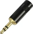 Rean AV NYS 231 B-CON Klinken-Steckverbinder 3.5mm Stecker, gerade Polzahl: 3 Stereo Schwarz 1St.