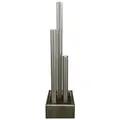 KÖHKO® Springbrunnen Zylinder Höhe ca. 180 cm 26003 Gartenbrunnen mit LED-Beleuchtung und PE-Becken