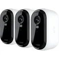 Essential 2K Outdoor Kamera, Überwachungskamera weiß/schwarz, 3er, Set, WLAN, 4 MP