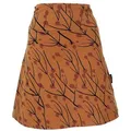 Guru-Shop Minirock A-Linien Rock aus Bio-Baumwolle, bequemer Rock.. alternative Bekleidung braun S