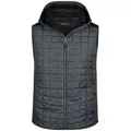 Men's Knitted Hybrid Vest Weste im stylischen Materialmix grau, Gr. XXL
