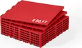 VEVOR Hockey-Bodenmatten-Fliesen, 315 x 315 x 16 mm, 8er-Pack ineinander greifende Trainingsoberfläche, Tanzbodenfliesen, Hockey-Trainingsgerätebretter, rot