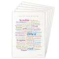 Deine Wörter Postkartenset - 5 Postkarten mit 80er, einzigartiges Souvenir und kreative Geschenkidee - DIN A6