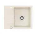 Systemceram Küchenspüle KeraDomo Genea 60 Handbedienung Sonder Jasmin 19, 59,5/510 cm