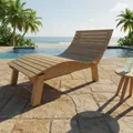 Holzliege Wellenliege Gartenliege Relaxliege "Liege-Franzi" (Fichte) Breite 100cm Einstiegshöhe 50cm mit Füßen