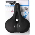 Fischer-MTS Fahrradsattel 85682 Tourensattel, Unisex, Memoryschaumpolster & Federn, 300 x 210 mm, 690g, für Citybike