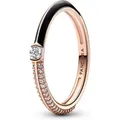 Pandora Fingerring Pandora ME Pavé & Schwarz Doppelring 182528C01 Damenring 52