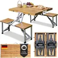 Campingtisch Holz Alu für 4 Personen klappbar