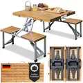 CASARIA® Campingtisch mit Stühlen Klapptisch 4 Personen Klappbar Garten Camping