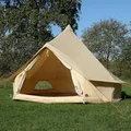 your GEAR Gobi - 3 Personen Tipi Zelt Familienzelt - Pyramidenzelt aus Baumwolle - UV50+ Wasserdicht - Camping Zelt mit Fenster und Bodenwanne für Outdoor & Camping - ohne Mittelstange