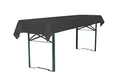 TexDeko® Tischdecke für Bierzeltgarnitur 250 x 100 cm Biertischdecke (Anthrazit) Blickdicht waschbar & wiederverwendbar mit Oeko-TEX Zertifikat
