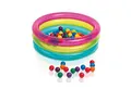 Intex 48674NP – Babybecken mit 3 Ringen und lustigen Bällen, Vinyl, mehrfarbig, 86 x 25 cm