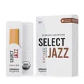 D'Addario Organisch Select Jazz Unfiled Soprano Saxophon-Stimmzungen - Saxophonrohre - 3 Hart, 10 Packung