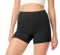 Merry Style Kurze Hose Damen Radlerhose leicht und bequem Hotpants eng Boxershorts aus Baumwolle Sommer Kleidung Damen MS10-392 (Schwarz, L)