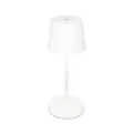 BRILONER - LED Tischlampe Kabellos, Dimmbare Nachttischlampe Touch, Schreibtischlampe, Leselampe, Tischleuchte Outdoor und Indoor, USB-C, Camping Lampe, Warmweißes Licht, Weiß, 10,5x26 cm