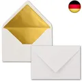 Kuverts Weiß - 50 Stück - Brief-Umschläge DIN C6-114 x 162 mm - 11,4 x 16,2 cm -