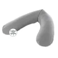 Theraline Stillkissen 190cm mit Bezug Melange mittelgrau Mikroperlenfüllung TOP