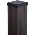 GroJa Fertigzaun Pfosten zum Einbetonieren inkl. Kappe Anthrazit 7 x 7 x 150 cm