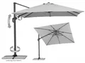 Schneider SET Ampelschirm Rhodos Twist 300x300cm silbergrau + Ständer + Hülle